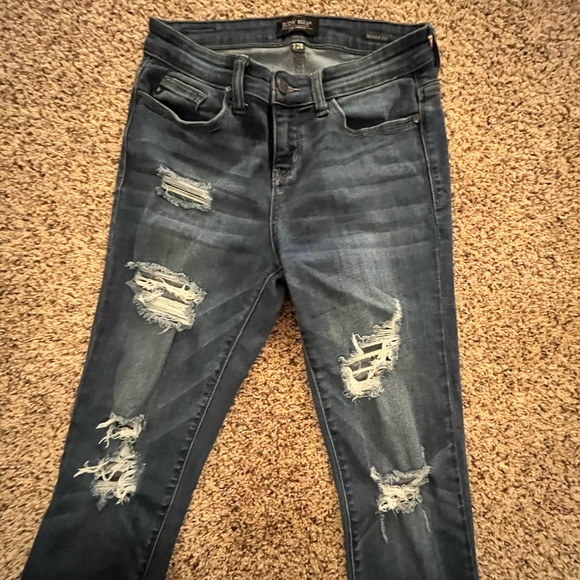 Judy Blue Distressed Skinny Jeans Women 7/28 - Picture 2 of 5